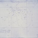 Il rilievo batimetrico del Banco Princesa Alice tracciato con inchiostro blu nel luglio 1896, scandagli in metri e contorno tratteggiato, firmato dal capitano Carr